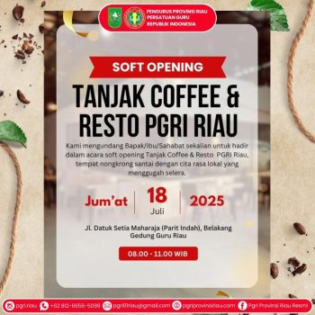 ✨ SOFT OPENING TANJAK COFFEE & RESTO PGRI RIAU ✨Halo Bapak-Ibu-Sahabat semua! ☕🍽️Yuk, merapat