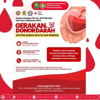 -- Rabu, 05 November 2025💉 Setetes darah, sejuta asa bangsa!Dalam rangka memperingati HUT ke-8