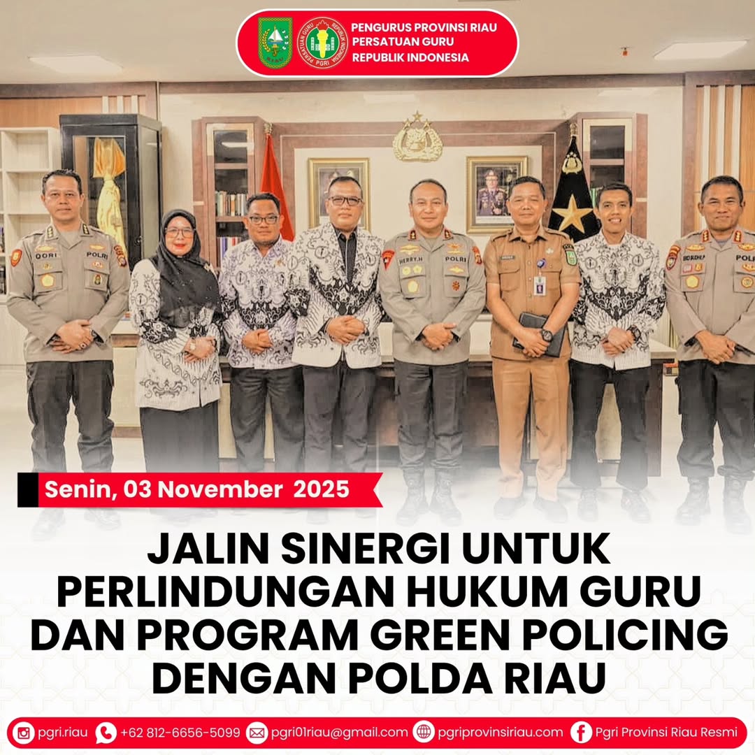 -- Senin, 03 November 2025JALIN SINERGI UNTUK PERLINDUNGAN HUKUM GURU DAN PROGRAM GREEN POLICIN